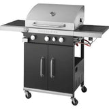 Grill Meister 3+1 Stainless Steel Gas Grill BBQ 63.5 x 42 cm