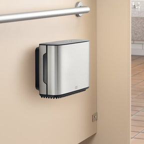 Tork Image Mini Jumbo T2 Toilet Paper Dispenser - Stainless Steel Double Roll
