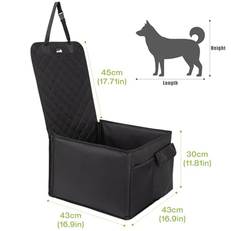 Pecute Dog Car Seat - Waterproof & Scratch-Resistant, Fits Small & Medium Dogs