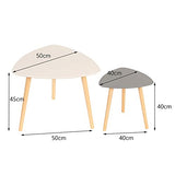 Mymai Hwb05-Gwe Coffee Table Set Of 2 For Living Room And Bedroom - Elegant Design