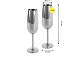 Echtwerk 2-Piece Champagne Glass Set - Stylish & Shatterproof