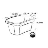 Keeeper Laundry Basket With Hip Support, 30.5 L, Ergonomic Comfort