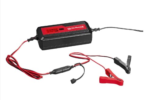 Ultimate Speed ULGD 10 A2 Car Motorcycle Battery Charger in red and black design