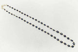 Ph Artistic Beautiful Necklace - Natural Oval Blue Sapphire - Elegant 18K Gold Wire Design
