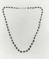 Ph Artistic Beautiful Necklace - Natural Oval Blue Sapphire - Elegant 18K Gold Wire Design