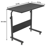 Soges Adjustable Mobile Table - Portable Laptop Stand With Height Adjustment