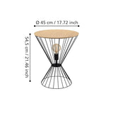 Eglo Desierto Table With Lighting - Illuminated Side Table With Step Switch