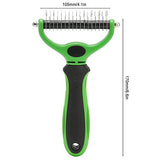 Cyrank Pet Grooming Brush, Double Sided Dematting Rake For Dogs & Cats, Gentle Shedding Tool