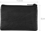kwmobile RFID Key Case Zippered Black Imitation Leather