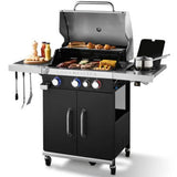 Grill Meister 3+1 Stainless Steel Gas Grill BBQ 63.5 x 42 cm