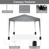 Tooluck Folding Gazebo 3X3M With Sandbags - Waterproof & Adjustable