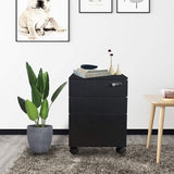 Happy Home Portable File Cabinet With 3 Drawers - Secure Storage For Office Documents