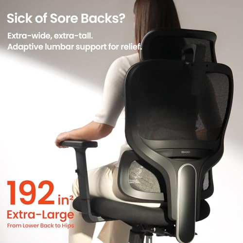 SIHOO M56C-V2-M101 Ergonomic Mesh Office Chair, High Back Desk Chair with 3D Armrests