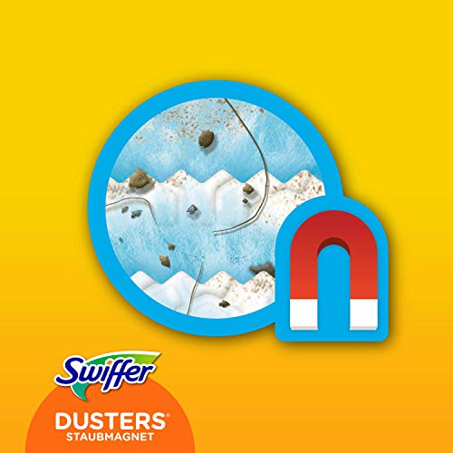 Swiffer Duster Kit With Handle + 5 Feather Dusters + Collects Twice The Dust