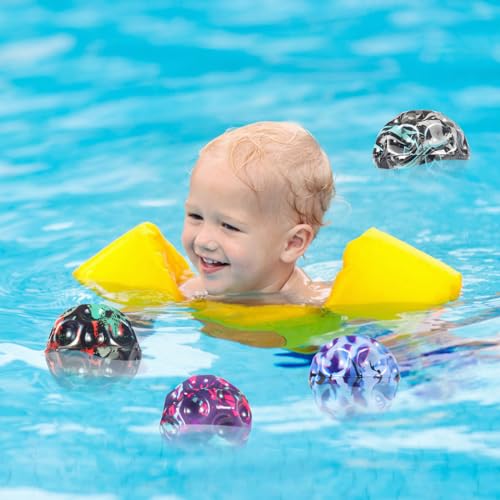 Funmo Pack Of 4 Space Jump Balls - High Jumping Rubber Balls For Stress Relief