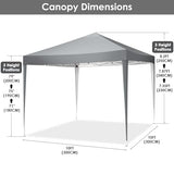 Tooluck Folding Gazebo 3X3M With Sandbags - Waterproof & Adjustable