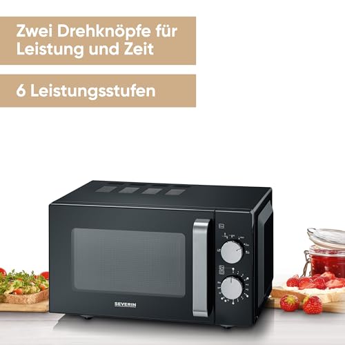 Severin Microwave With Glass Base, Flatbed - Ideal For Large Dishes