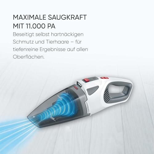 Severin Hv 7146 4-In-1 Cordless Handheld Vacuum Cleaner For Car Seats, Pet Hair And Liquids