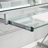Dlandhome Computer Desk With Keyboard Tray - Perfect For Small Spaces