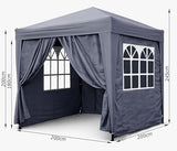 Quick Star Pop Up Gazebo 2 X 2 M With Easy Velcro Side Walls