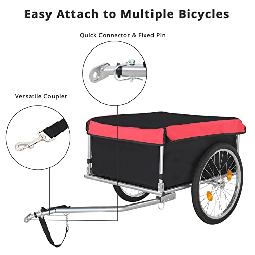 Pexmor Foldable Bike Cargo Trailer - Durable, Waterproof & Easy To Install
