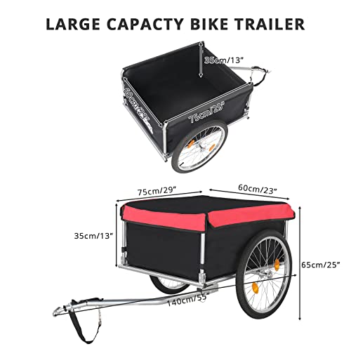 Pexmor Foldable Bike Cargo Trailer - Durable, Waterproof & Easy To Install
