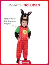 Smiffys Bing Deluxe Costume For Kids - Fun Red Character Outfit