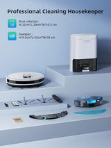 Honiture Robot Vacuum Cleaner With Wiping Function - 5000 Pa Suction Power