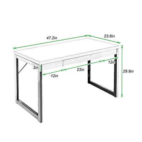 Soges 47 Inch Computer Desk With Drawer - Sturdy & Stylish Workspace