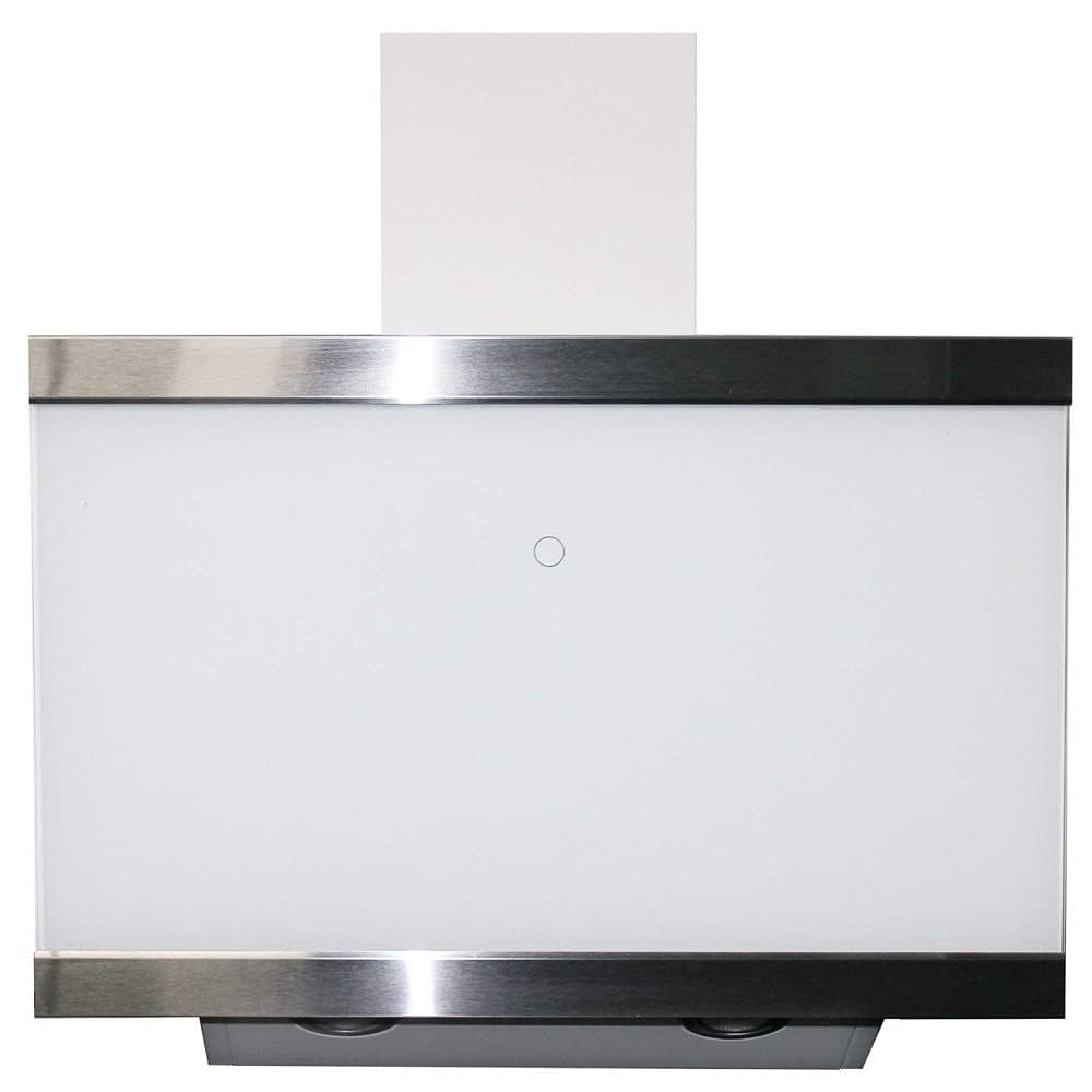 Respekta 60cm angled cooker hood with glass shade and stainless steel frame in black