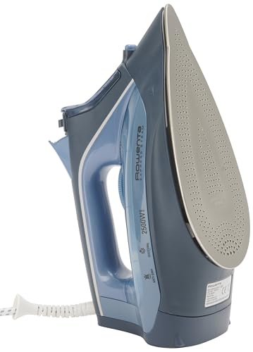 Rowenta DW4320 Express Steam Iron in dark blue and light blue with stainless steel soleplate