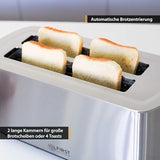 Tzs First Austria Long Slot Toaster - 4 Slices, Stainless Steel, Efficient Heating