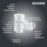 Severin Ka 9309 Filter Coffee Machine With 2 Thermal Jugs - Long-Lasting Hot Coffee