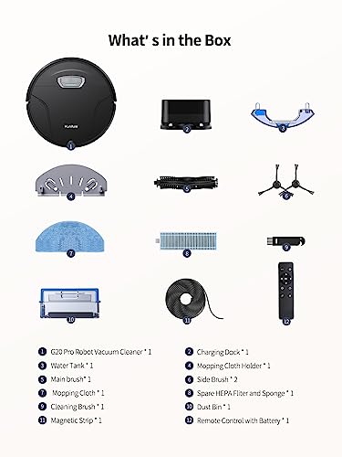 Honiture Robot Vacuum Cleaner With Mop G20Pro - 3-In-1 Cleaning Power