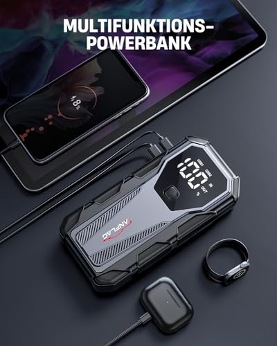 Anflag Car Jump Starter Power Bank For 12V Vehicles - 8000A Peak Current