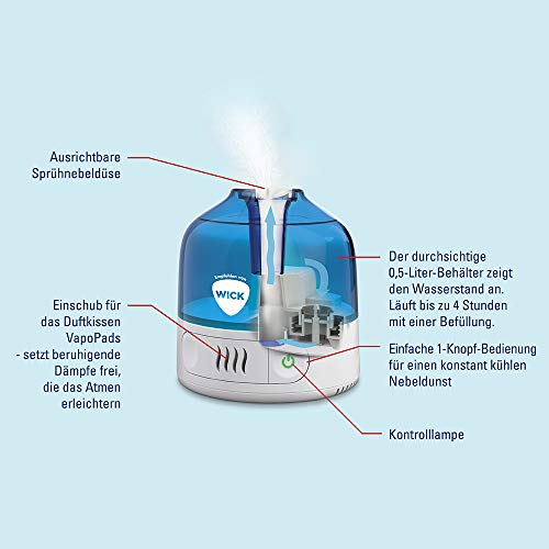 Wick Vul505 Cool Mist Personal Humidifier - Portable Relief For Coughs