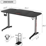Waleaf Vitesse Gaming Desk 55 Inch - T Shaped With Full Mouse Pad