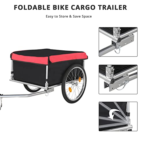 Pexmor Foldable Bike Cargo Trailer - Durable, Waterproof & Easy To Install