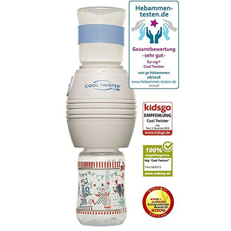 Nip Baby Cool Twister Bottle With Measuring Cups & Silicone Ring