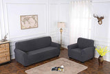 Tianshu Stretchy Sofa Cover For 3 Seat - Grey, Protects Furniture