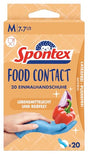 Spontex Food Contact Gloves in a dispenser box, blue nitrile, 20 pack