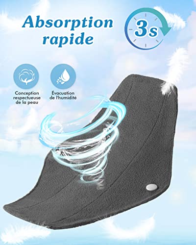 Rovtop 10Pcs Bamboo Charcoal Washable Sanitary Towels With Gift Box