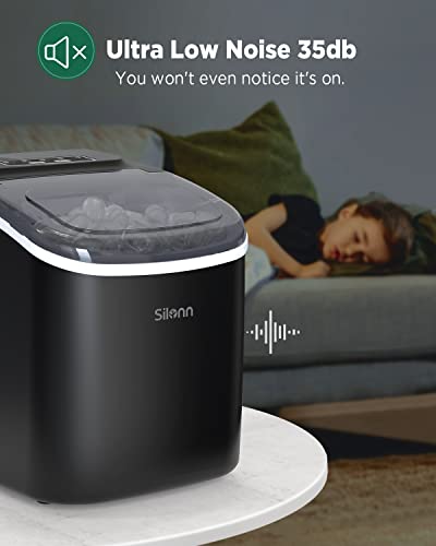 Silonn Countertop Ice Maker - Quick Ice Production & Portable Design