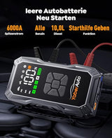 Yaberauto Jump Starter Power Bank With Compressor - 6000A, 23800Mah
