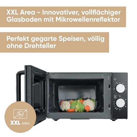 Severin Microwave With Glass Base, Flatbed - Ideal For Large Dishes