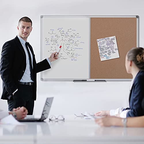 Mastervision Maya Combination Board - Dry Erase & Cork - Durable & Versatile