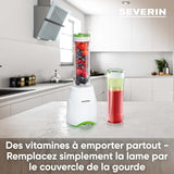 Severin Smoothie Mix & Go Blender With 2 Containers - Perfect For On-The-Go Smoothies