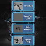 Eesyy Gaming Desk Rgb Lighting - Ergonomic Gamer Computer Desk With Cup Holder