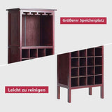 Goplus Wooden Wine Rack With 2 Shelves - Stylish Storage Solution