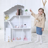 Wuhuhai Dollhouse Bookcase - 3 Tier Kids Bookshelf With Storage